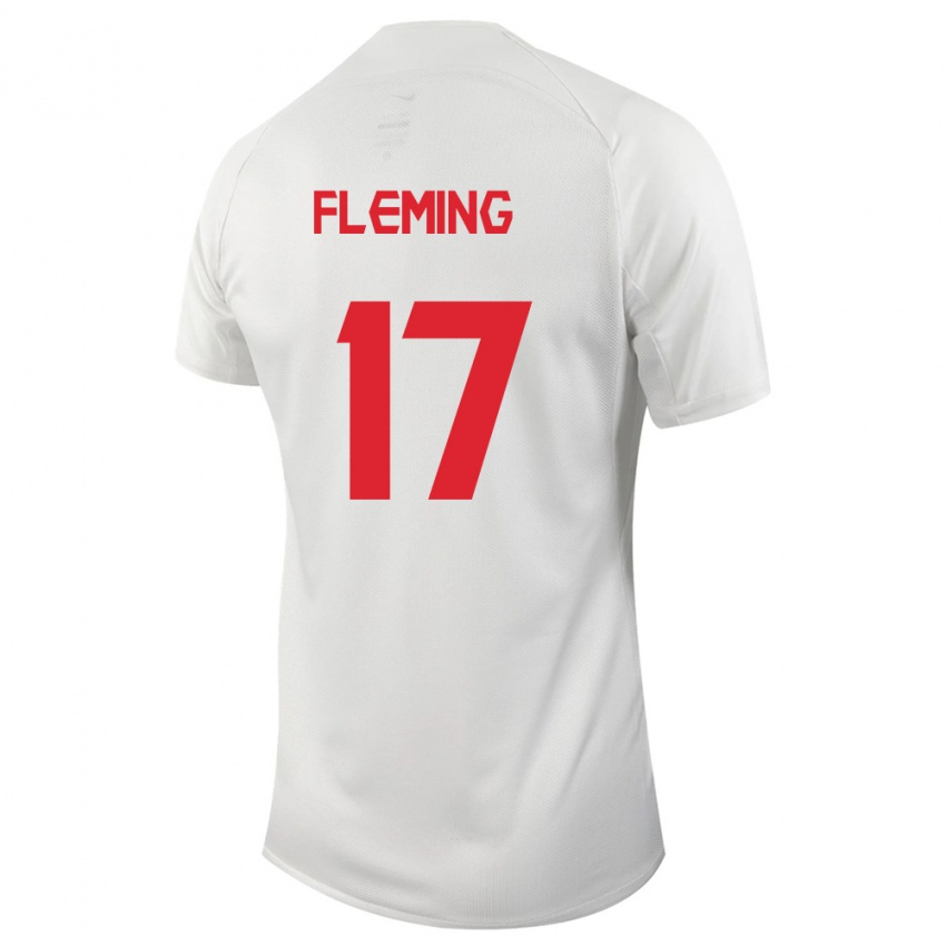 Hombre Camiseta Canadá Jessie Fleming #17 Blanco 2ª Equipación 24-26 La Camisa