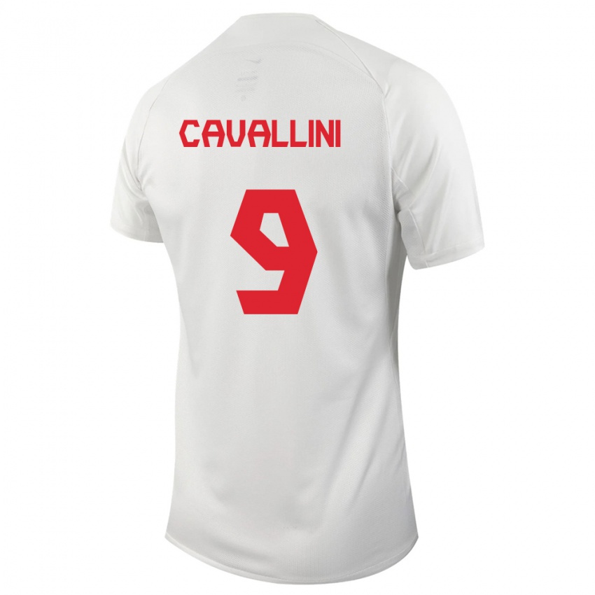 Hombre Camiseta Canadá Lucas Cavallini #9 Blanco 2ª Equipación 24-26 La Camisa