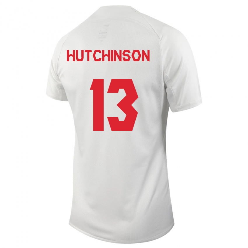 Hombre Camiseta Canadá Atiba Hutchinson #13 Blanco 2ª Equipación 24-26 La Camisa