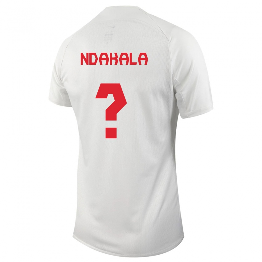 Hombre Camiseta Canadá Joshue Ndakala #0 Blanco 2ª Equipación 24-26 La Camisa