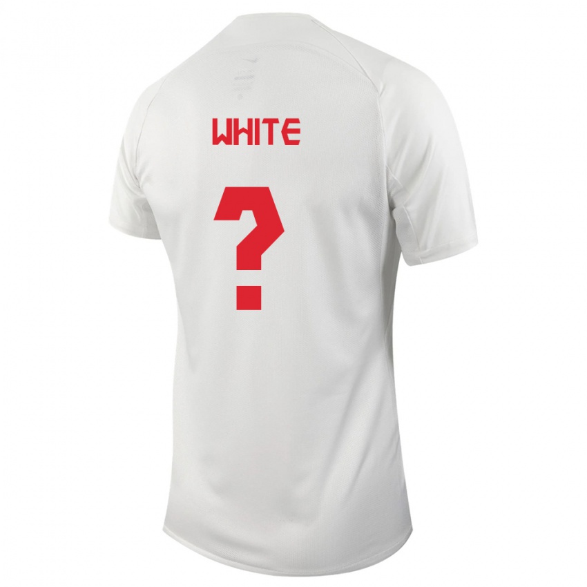 Hombre Camiseta Canadá Eric White #0 Blanco 2ª Equipación 24-26 La Camisa