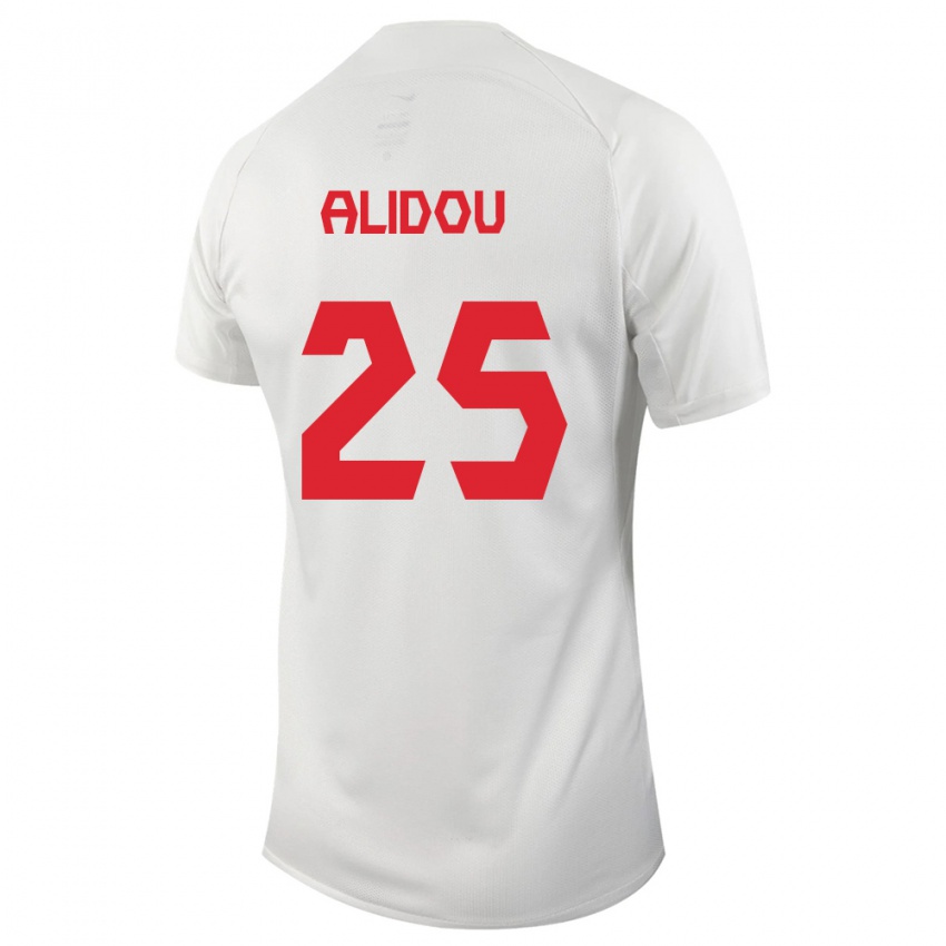Hombre Camiseta Canadá Marie-Yasmine Alidou #25 Blanco 2ª Equipación 24-26 La Camisa