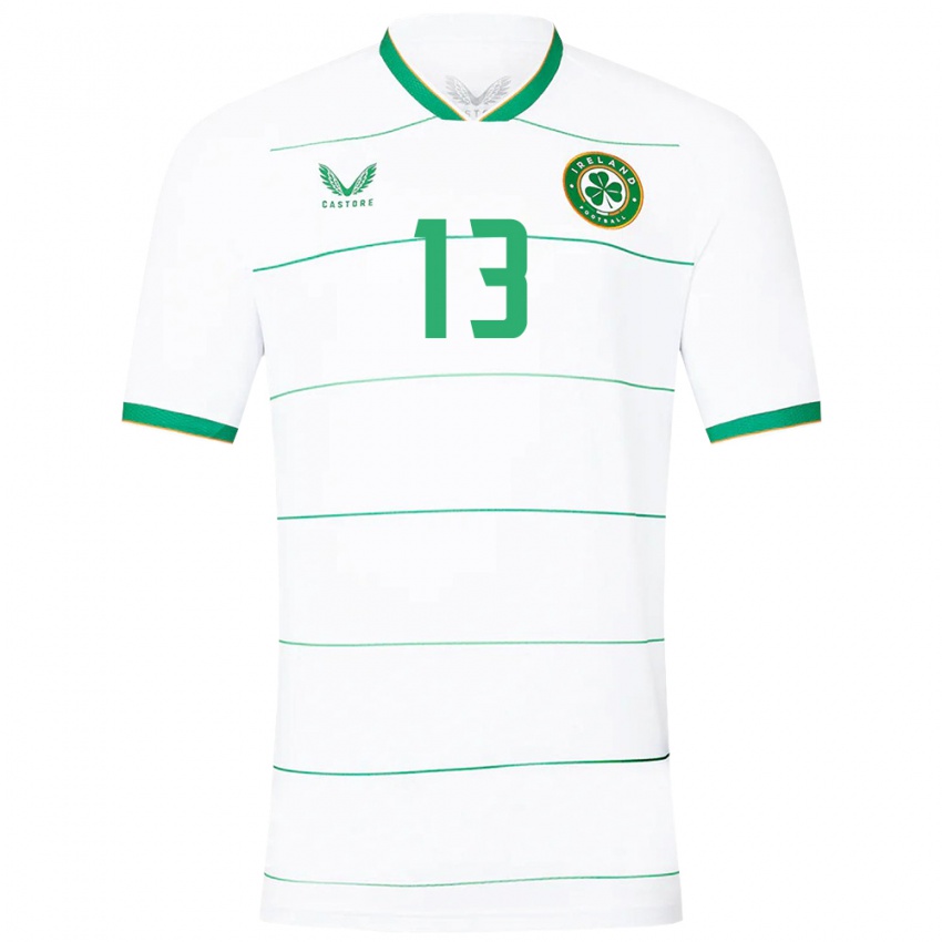 Hombre Camiseta Irlanda Conor Carty #13 Blanco 2ª Equipación 24-26 La Camisa