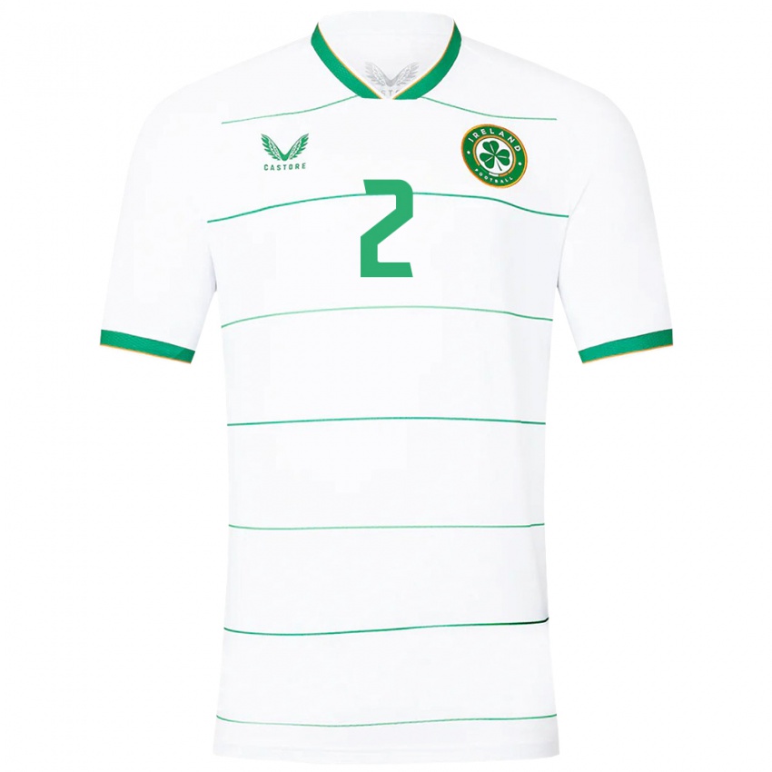 Hombre Camiseta Irlanda Matt Doherty #2 Blanco 2ª Equipación 24-26 La Camisa