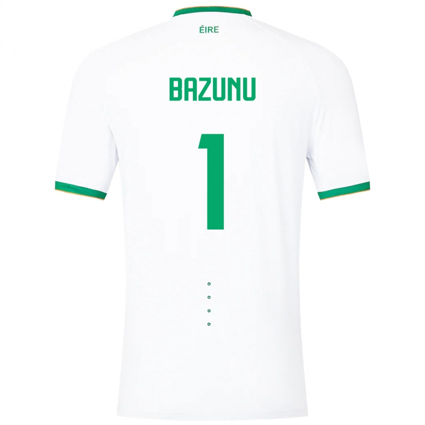 Hombre Camiseta Irlanda Gavin Bazunu #1 Blanco 2ª Equipación 24-26 La Camisa