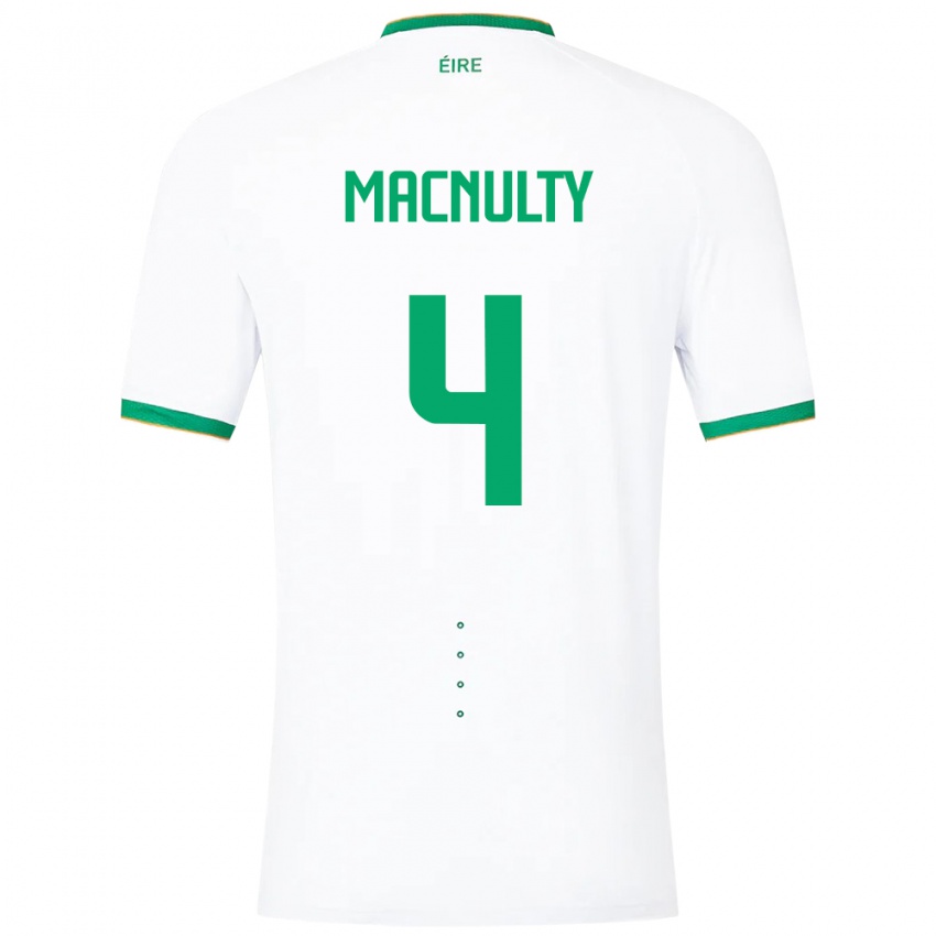Hombre Camiseta Irlanda Anselmo García Macnulty #4 Blanco 2ª Equipación 24-26 La Camisa