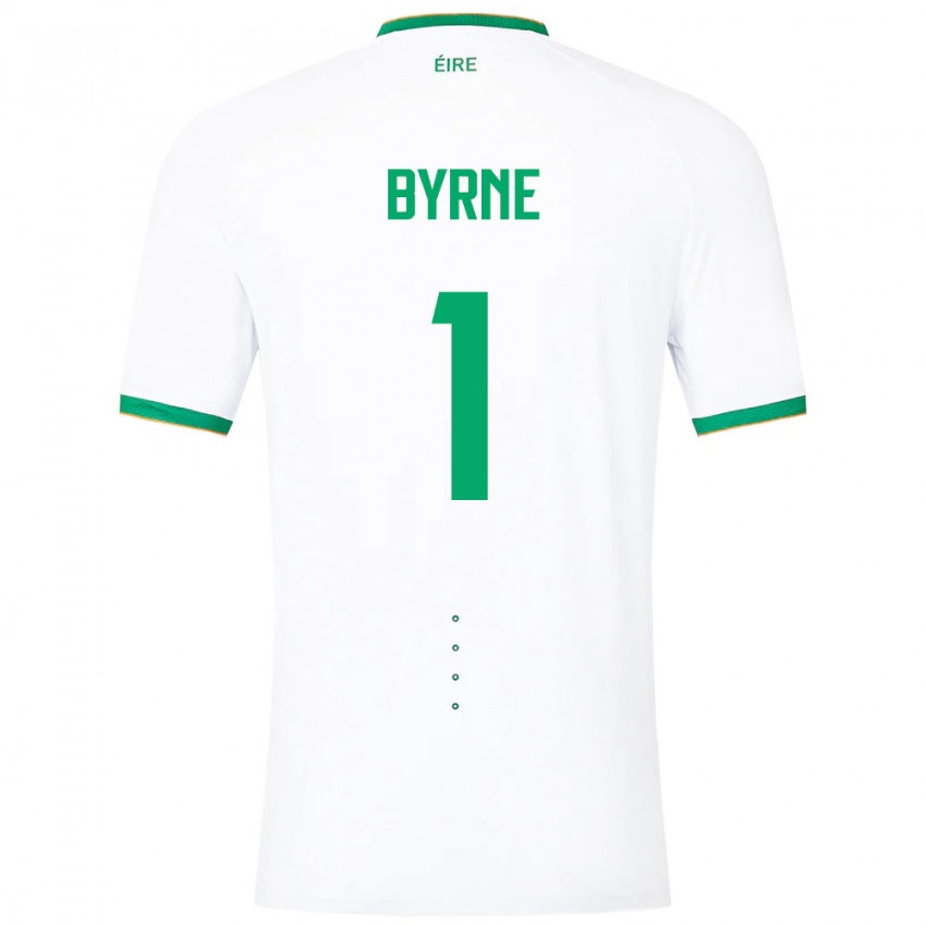 Hombre Camiseta Irlanda Reece Byrne #1 Blanco 2ª Equipación 24-26 La Camisa