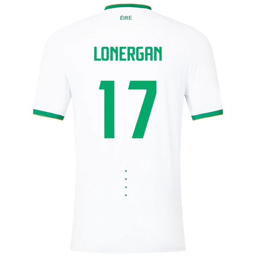 Hombre Camiseta Irlanda Tom Lonergan #17 Blanco 2ª Equipación 24-26 La Camisa