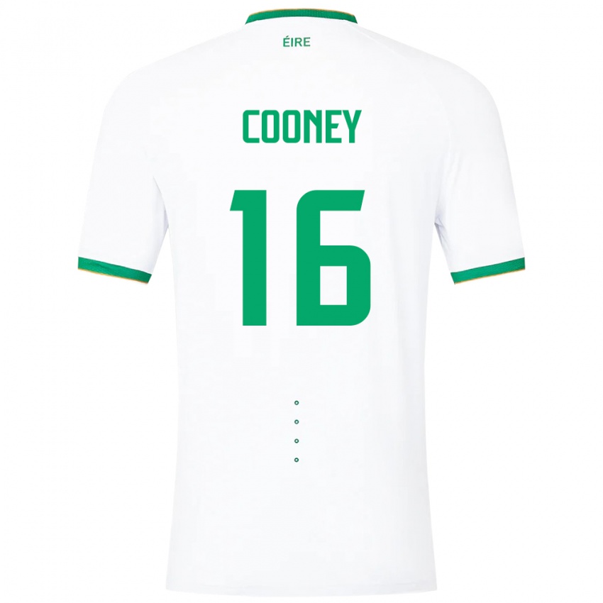Hombre Camiseta Irlanda Oisin Cooney #16 Blanco 2ª Equipación 24-26 La Camisa