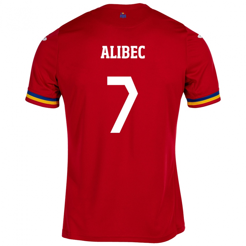 Hombre Camiseta Rumania Denis Alibec #7 Rojo 2ª Equipación 24-26 La Camisa
