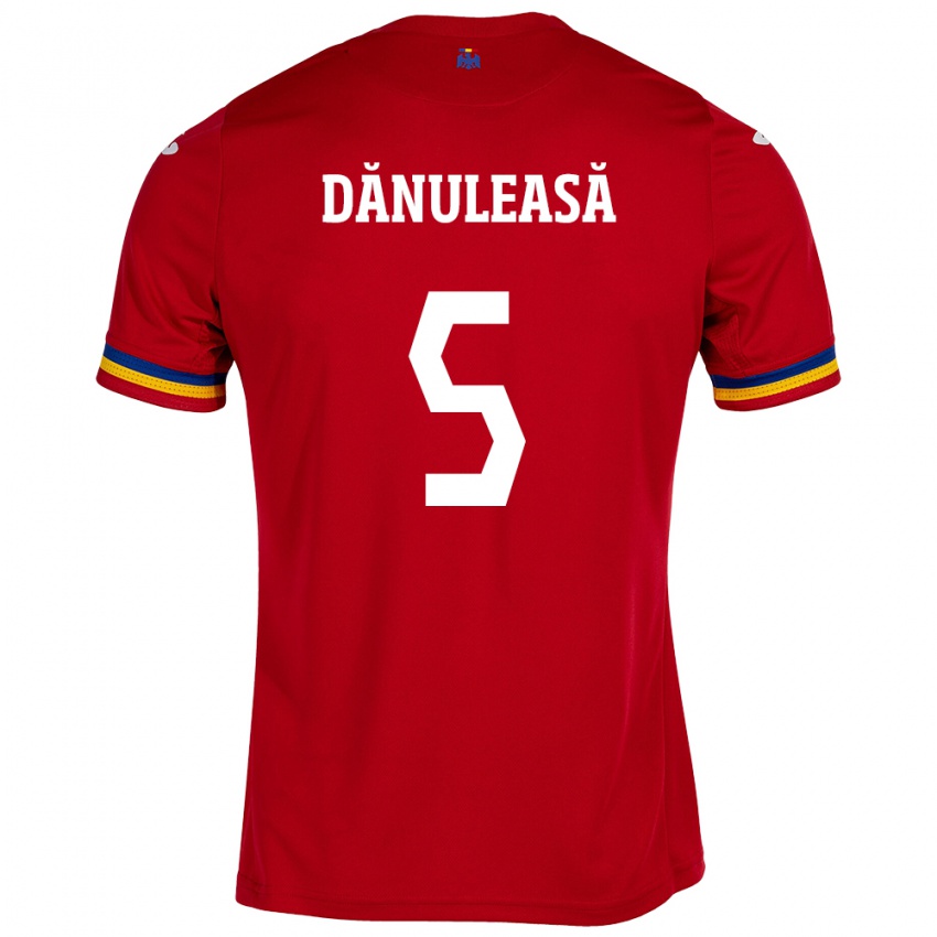 Hombre Camiseta Rumania Gabriel Dănuleasă #5 Rojo 2ª Equipación 24-26 La Camisa
