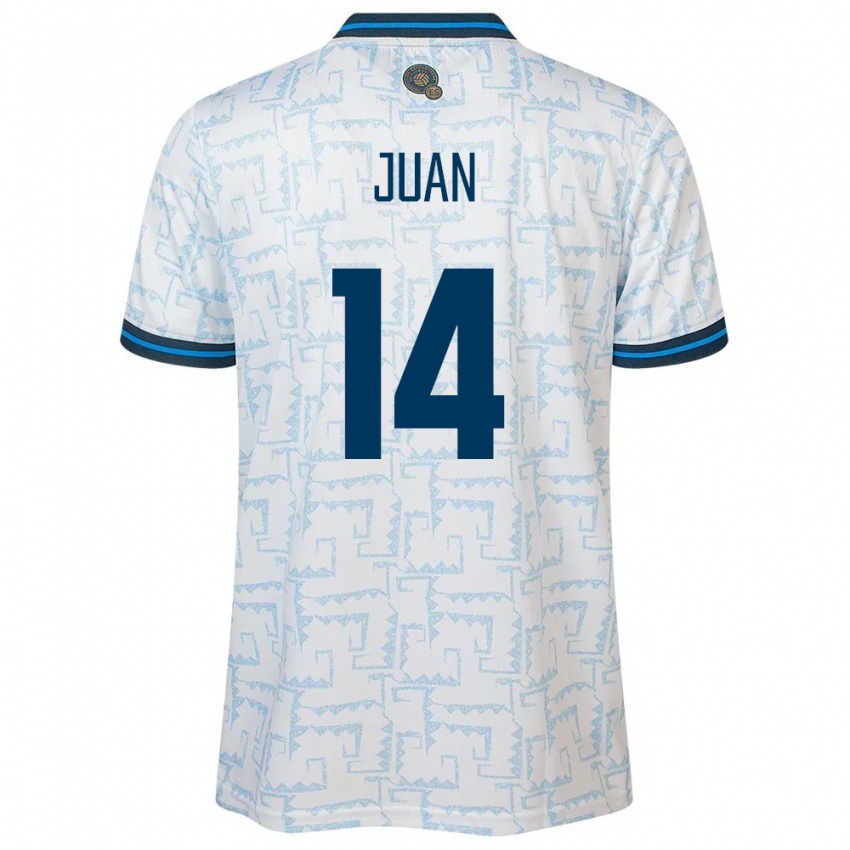Hombre Camiseta El Salvador Juan Sánchez #14 Blanco 2ª Equipación 24-26 La Camisa