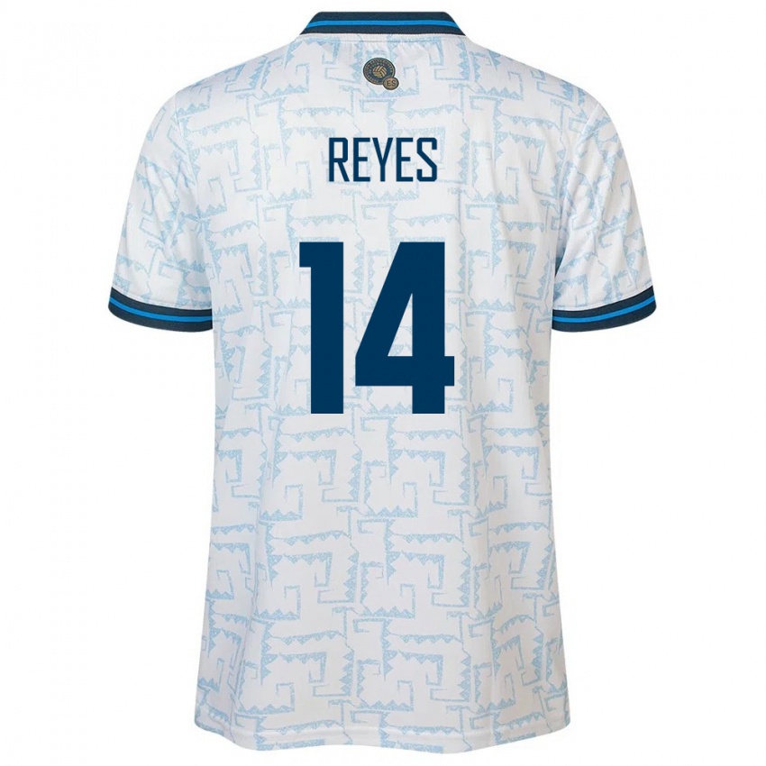Hombre Camiseta El Salvador Karen Reyes #14 Blanco 2ª Equipación 24-26 La Camisa
