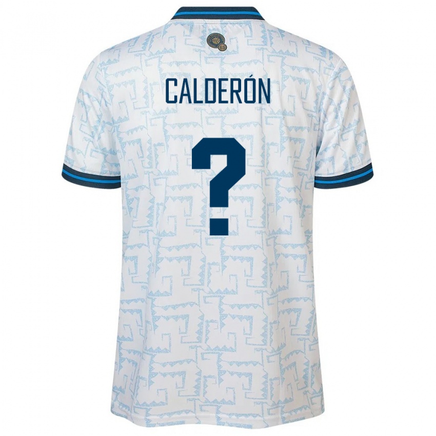 Hombre Camiseta El Salvador Paola Calderón #0 Blanco 2ª Equipación 24-26 La Camisa