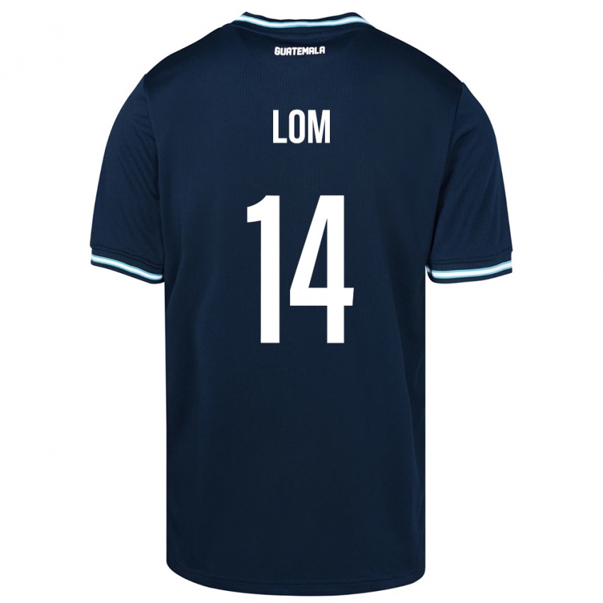 Hombre Camiseta Guatemala Darwin Lom #14 Azul 2ª Equipación 24-26 La Camisa