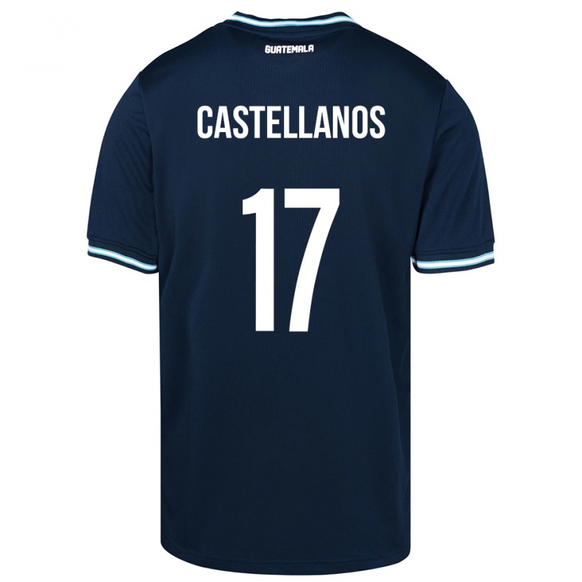 Hombre Camiseta Guatemala Óscar Castellanos #17 Azul 2ª Equipación 24-26 La Camisa