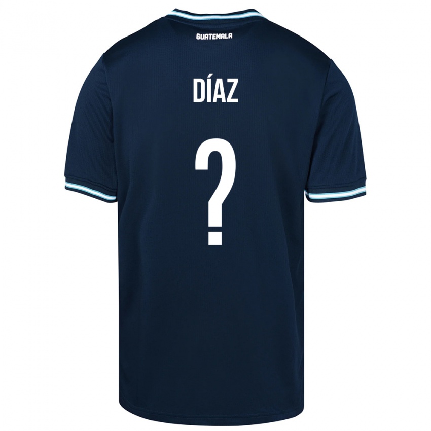 Hombre Camiseta Guatemala Hendryck Díaz #0 Azul 2ª Equipación 24-26 La Camisa