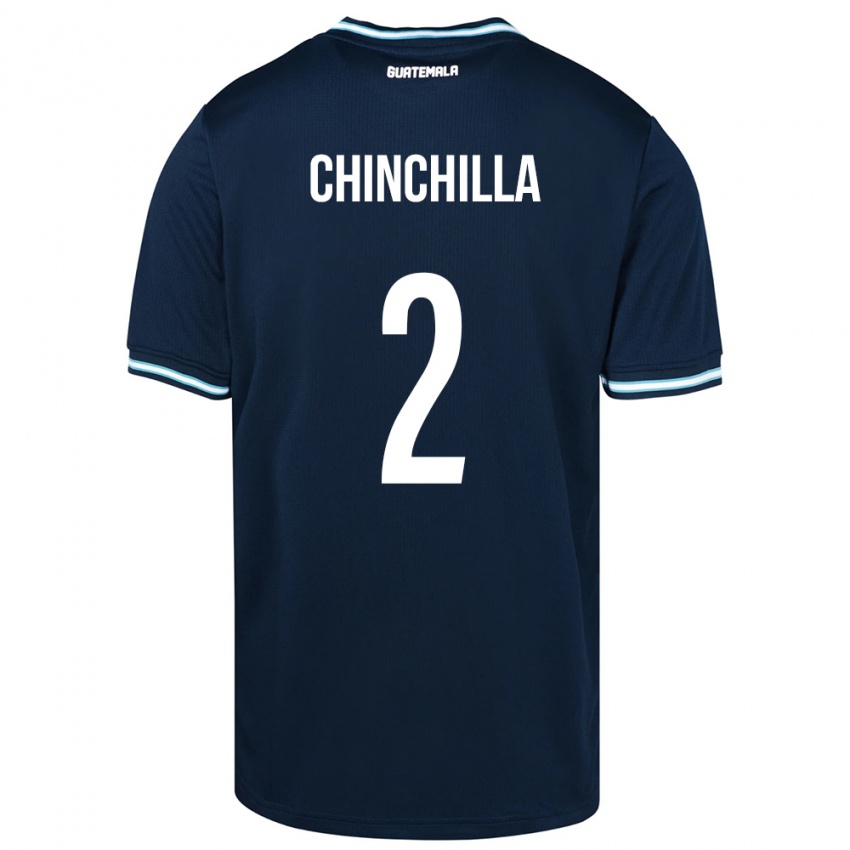 Hombre Camiseta Guatemala Nicolás Chinchilla #2 Azul 2ª Equipación 24-26 La Camisa