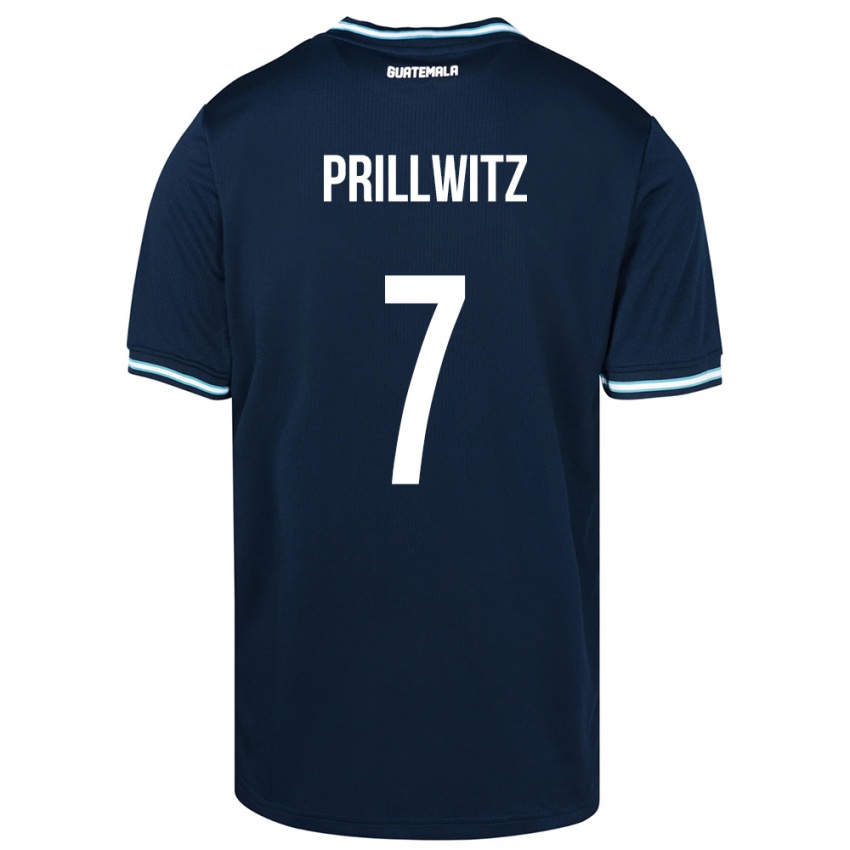 Hombre Camiseta Guatemala Héctor Prillwitz #7 Azul 2ª Equipación 24-26 La Camisa