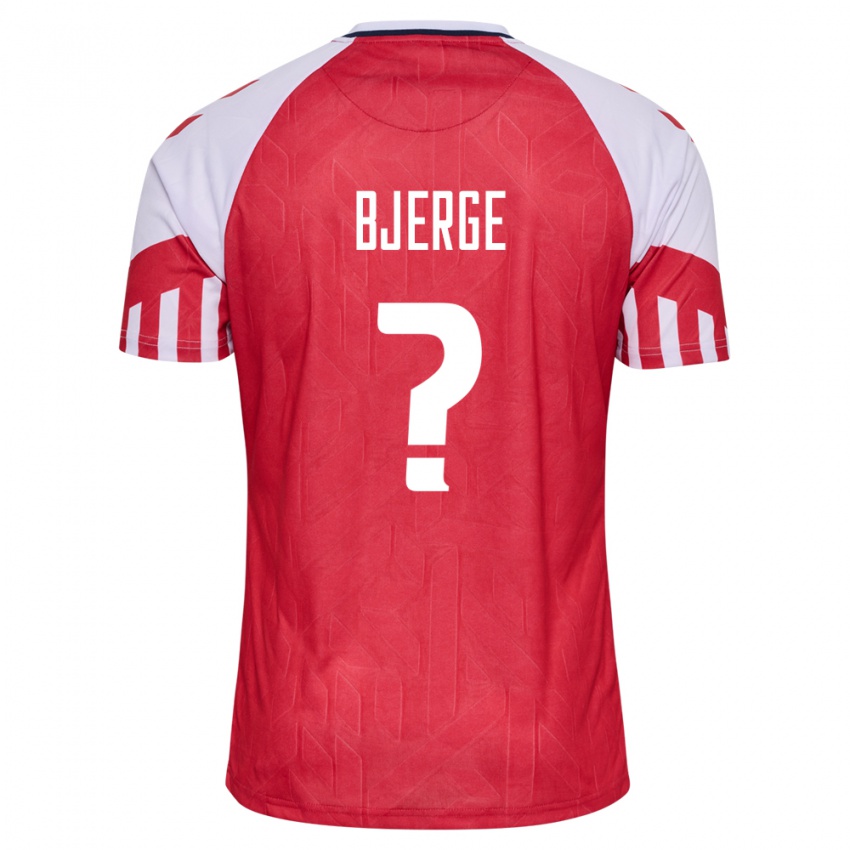 Mujer Camiseta Dinamarca Gustav Bjerge #0 Rojo 1ª Equipación 24-26 La Camisa