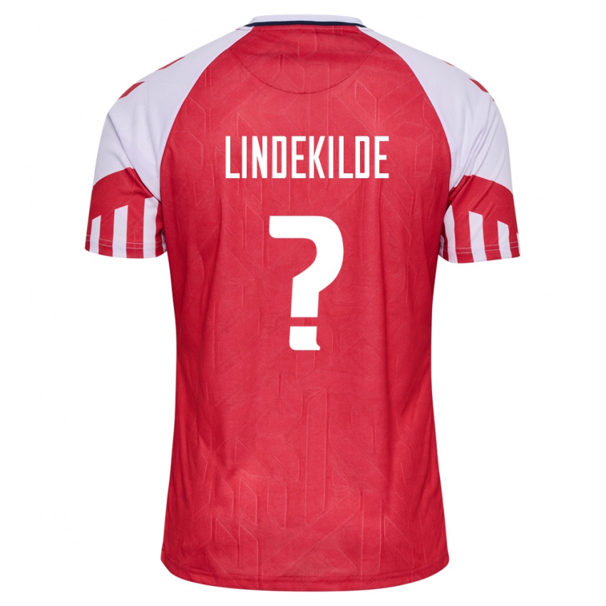 Mujer Camiseta Dinamarca Jonatan Lindekilde #0 Rojo 1ª Equipación 24-26 La Camisa