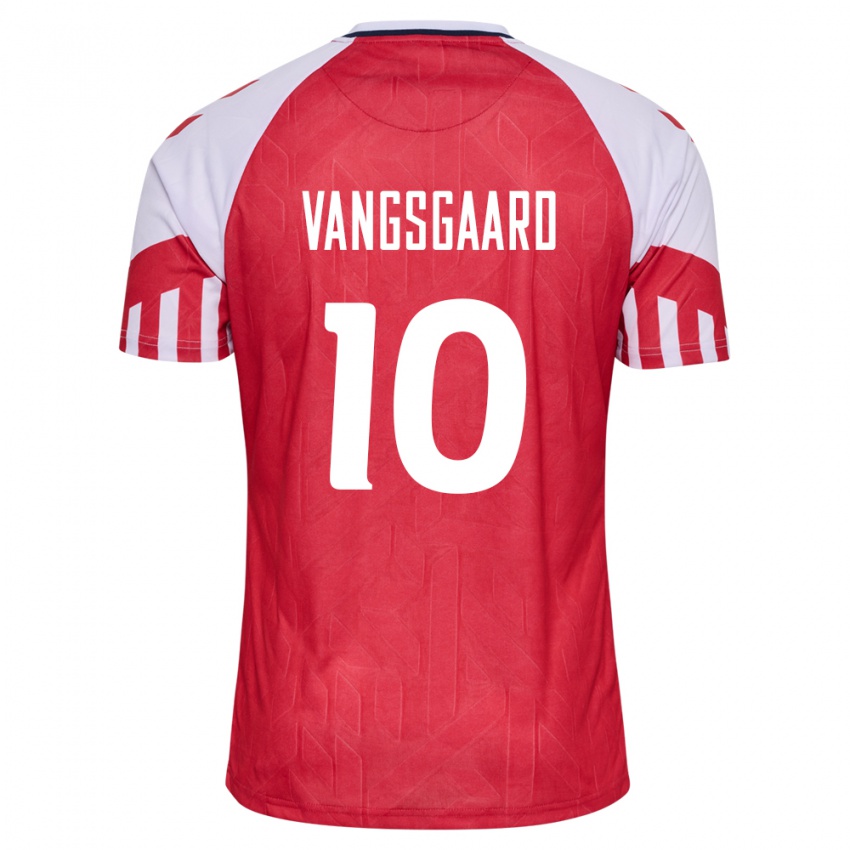 Mujer Camiseta Dinamarca Amalie Vangsgaard #10 Rojo 1ª Equipación 24-26 La Camisa