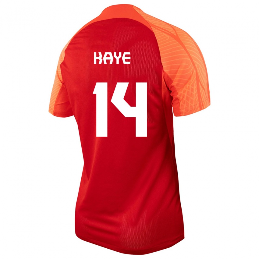 Mujer Camiseta Canadá Mark Anthony Kaye #14 Naranja 1ª Equipación 24-26 La Camisa