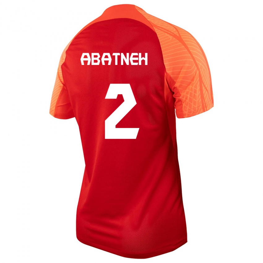 Mujer Camiseta Canadá Noah Abatneh #2 Naranja 1ª Equipación 24-26 La Camisa
