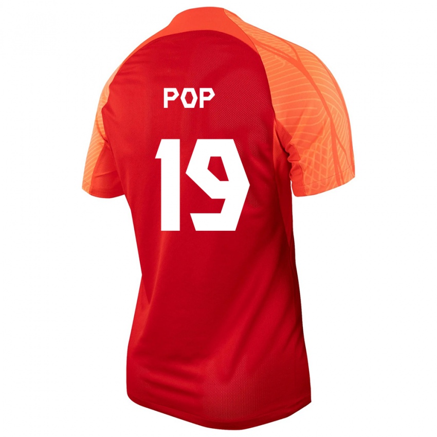 Mujer Camiseta Canadá Erik Pop #19 Naranja 1ª Equipación 24-26 La Camisa