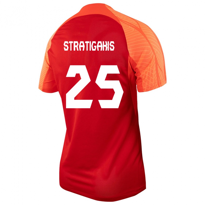 Mujer Camiseta Canadá Sarah Stratigakis #25 Naranja 1ª Equipación 24-26 La Camisa