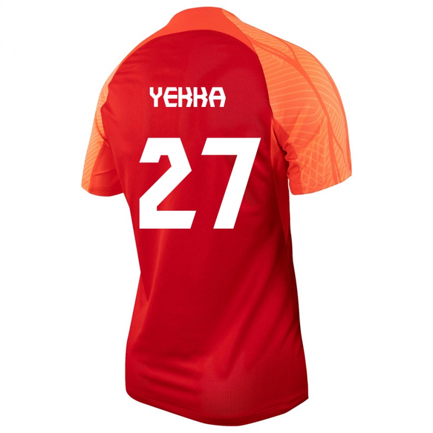 Mujer Camiseta Canadá Sura Yekka #27 Naranja 1ª Equipación 24-26 La Camisa