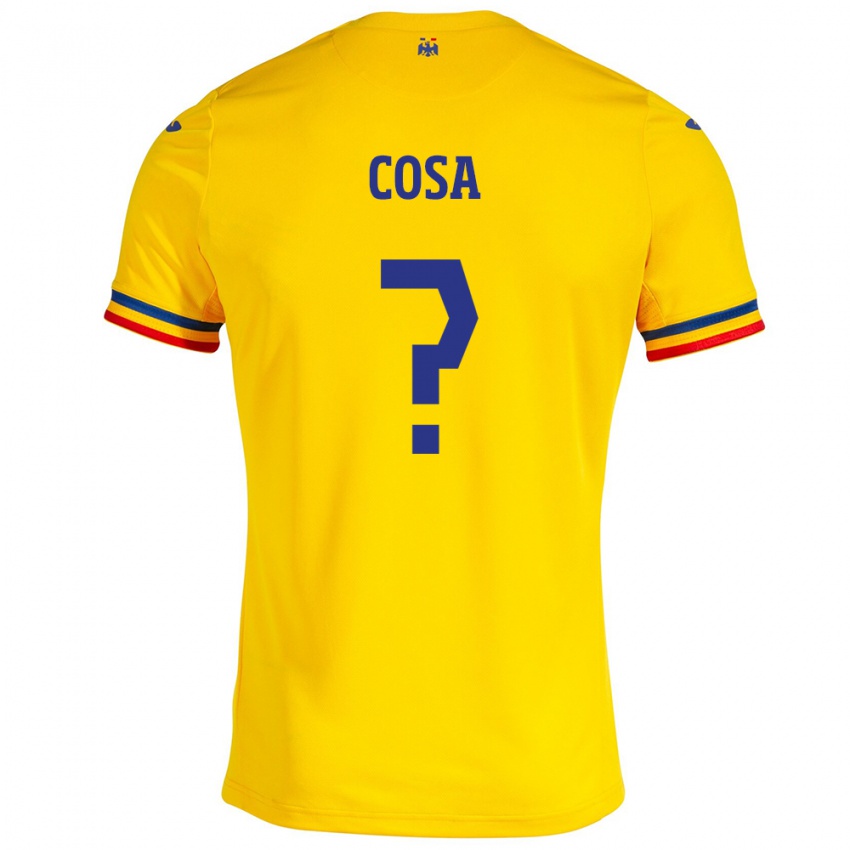 Mujer Camiseta Rumania Tudor Cosa #0 Amarillo 1ª Equipación 24-26 La Camisa