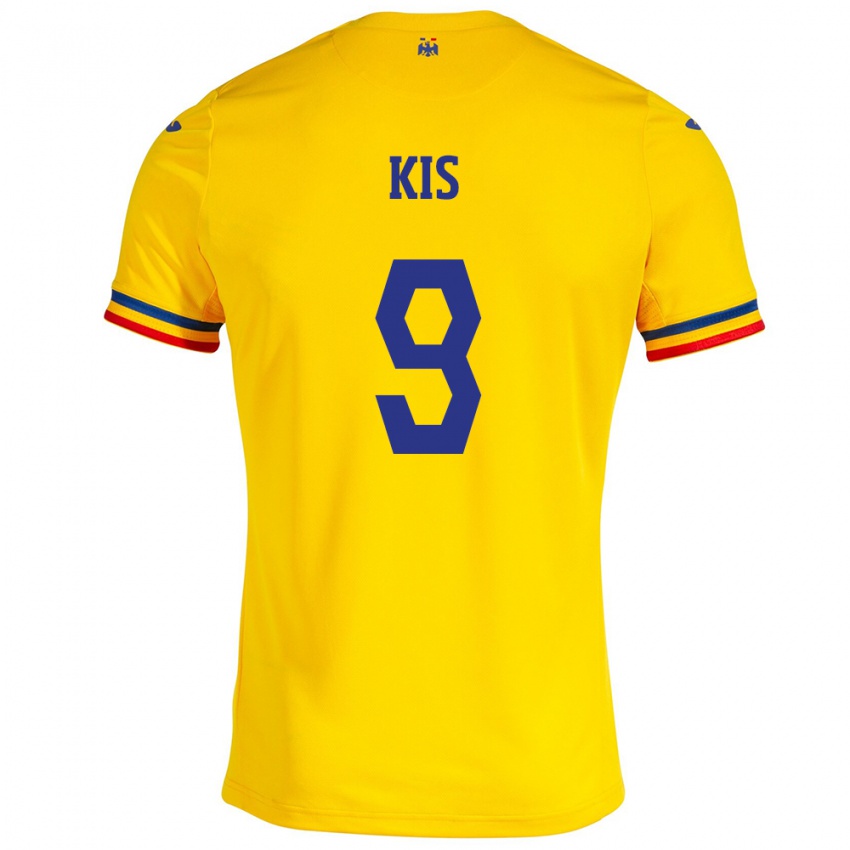 Mujer Camiseta Rumania Anita Kis #9 Amarillo 1ª Equipación 24-26 La Camisa