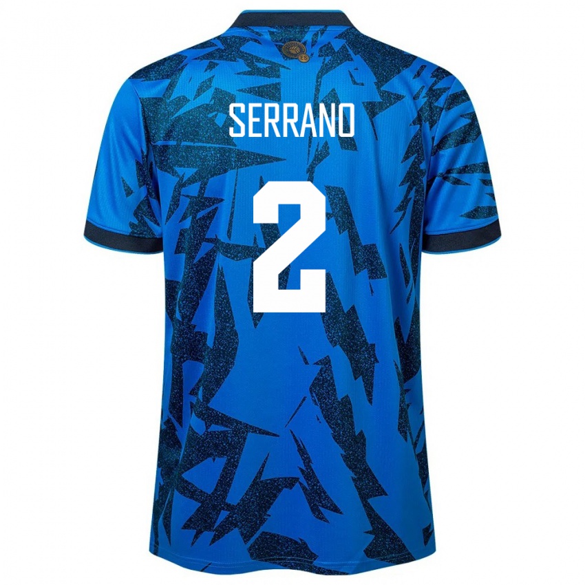 Mujer Camiseta El Salvador Alejandro Serrano #2 Azul 1ª Equipación 24-26 La Camisa