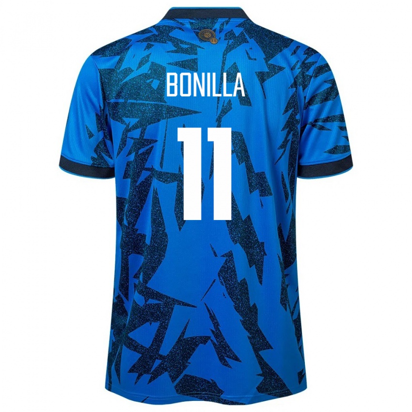 Mujer Camiseta El Salvador Jarell Bonilla #11 Azul 1ª Equipación 24-26 La Camisa