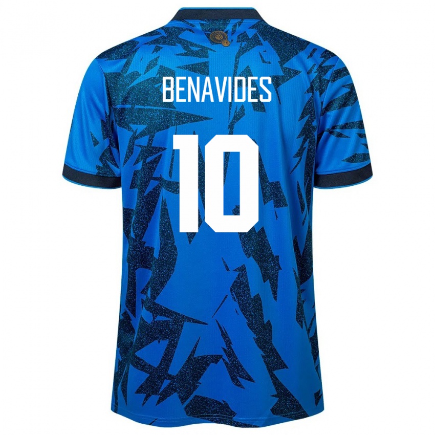 Mujer Camiseta El Salvador Matthew Benavides #10 Azul 1ª Equipación 24-26 La Camisa