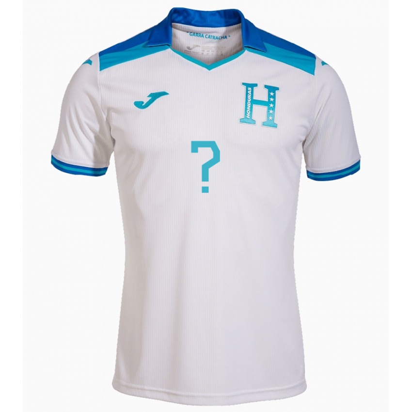 Mujer Camiseta Honduras Su Nombre #0 Blanco 1ª Equipación 24-26 La Camisa