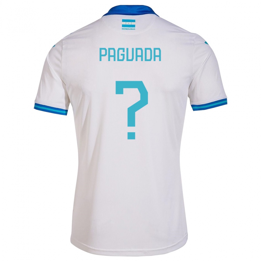 Mujer Camiseta Honduras Didier Paguada #0 Blanco 1ª Equipación 24-26 La Camisa