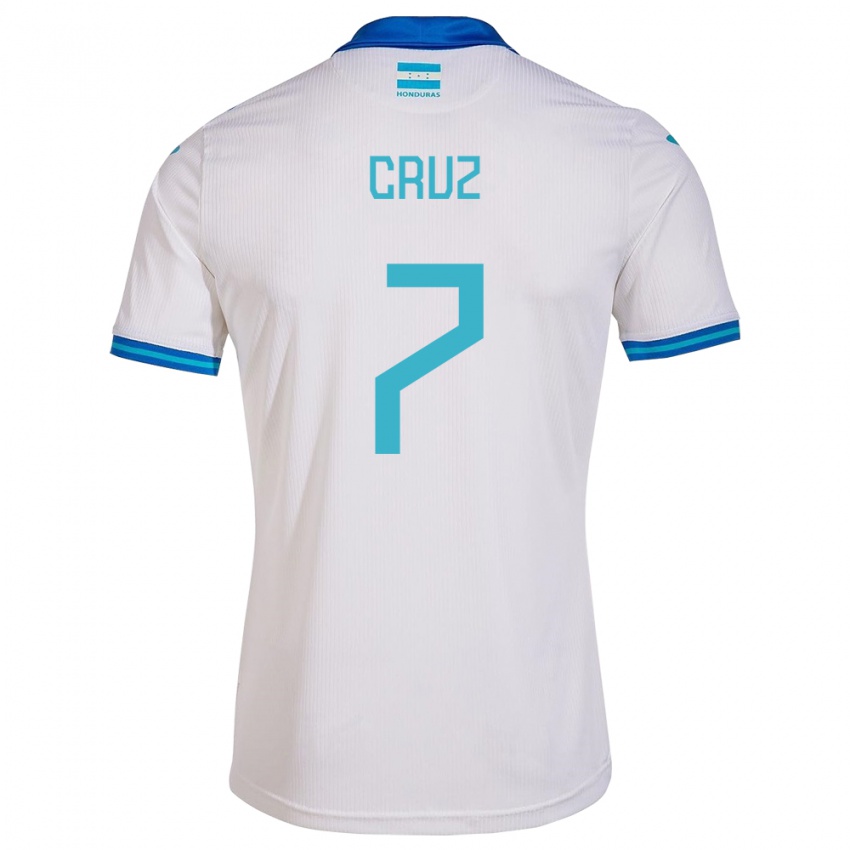 Mujer Camiseta Honduras Nixon Cruz #7 Blanco 1ª Equipación 24-26 La Camisa