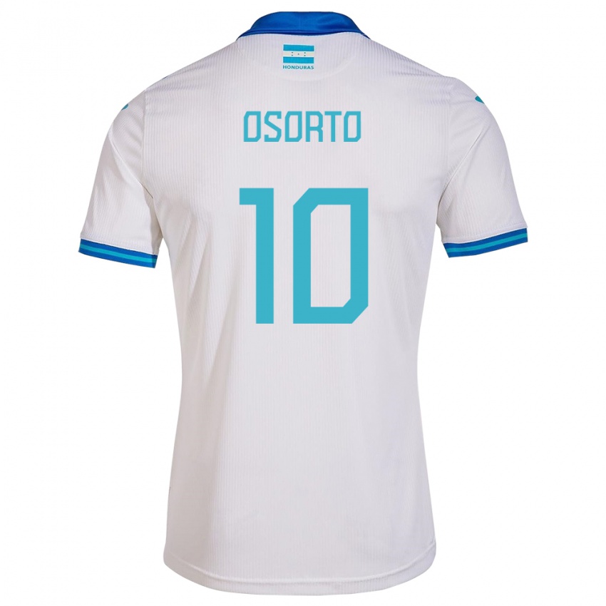 Mujer Camiseta Honduras Roberto Osorto #10 Blanco 1ª Equipación 24-26 La Camisa