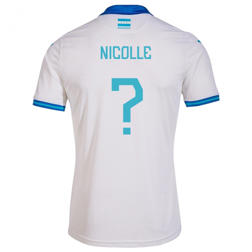 Mujer Camiseta Honduras Nicolle García #0 Blanco 1ª Equipación 24-26 La Camisa