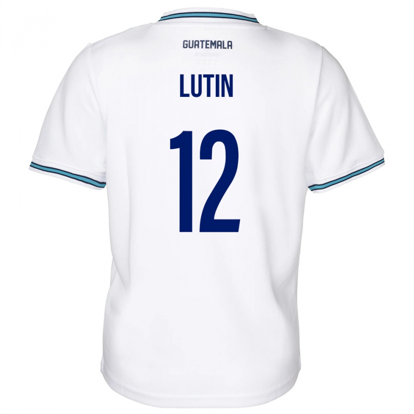 Mujer Camiseta Guatemala John Lutin #12 Blanco 1ª Equipación 24-26 La Camisa