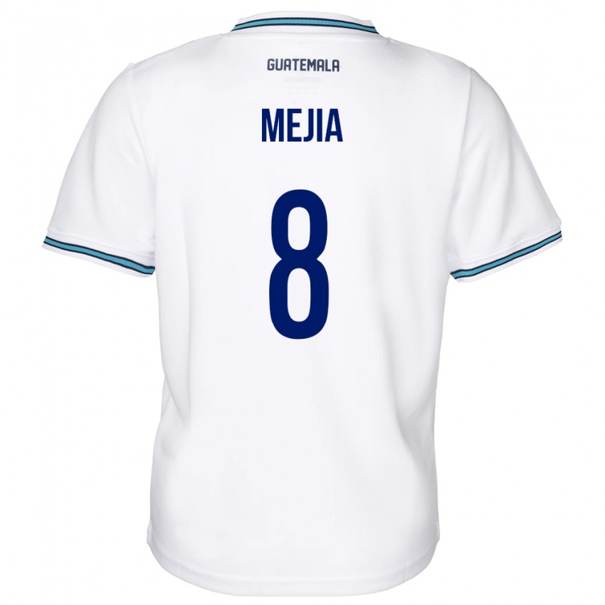 Mujer Camiseta Guatemala Robert Mejia #8 Blanco 1ª Equipación 24-26 La Camisa