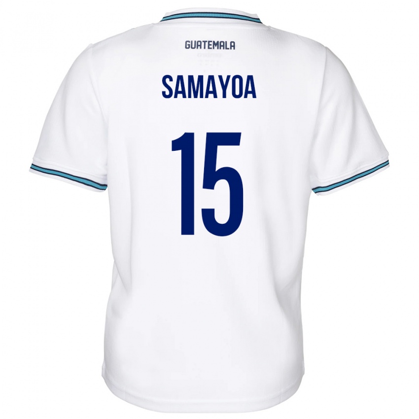 Mujer Camiseta Guatemala Giselle Samayoa #15 Blanco 1ª Equipación 24-26 La Camisa