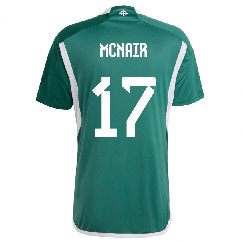 Mujer Camiseta Irlanda Del Norte Paddy Mcnair #17 Verde 1ª Equipación 24-26 La Camisa