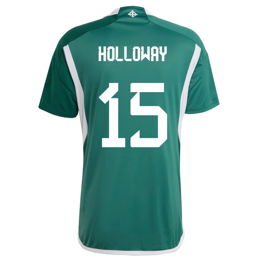 Mujer Camiseta Irlanda Del Norte Rebecca Holloway #15 Verde 1ª Equipación 24-26 La Camisa