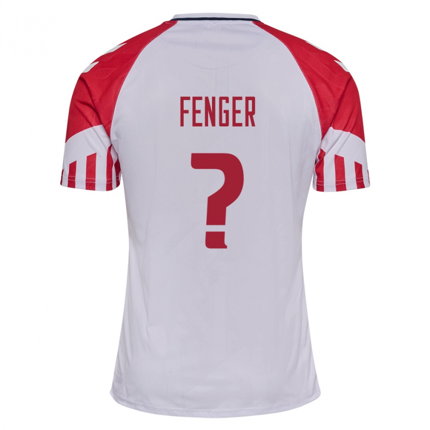 Mujer Camiseta Dinamarca Oskar Fenger #0 Blanco 2ª Equipación 24-26 La Camisa