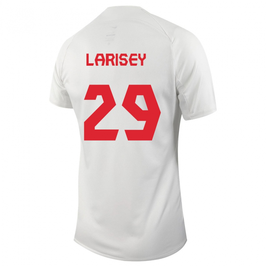 Mujer Camiseta Canadá Clarissa Larisey #29 Blanco 2ª Equipación 24-26 La Camisa