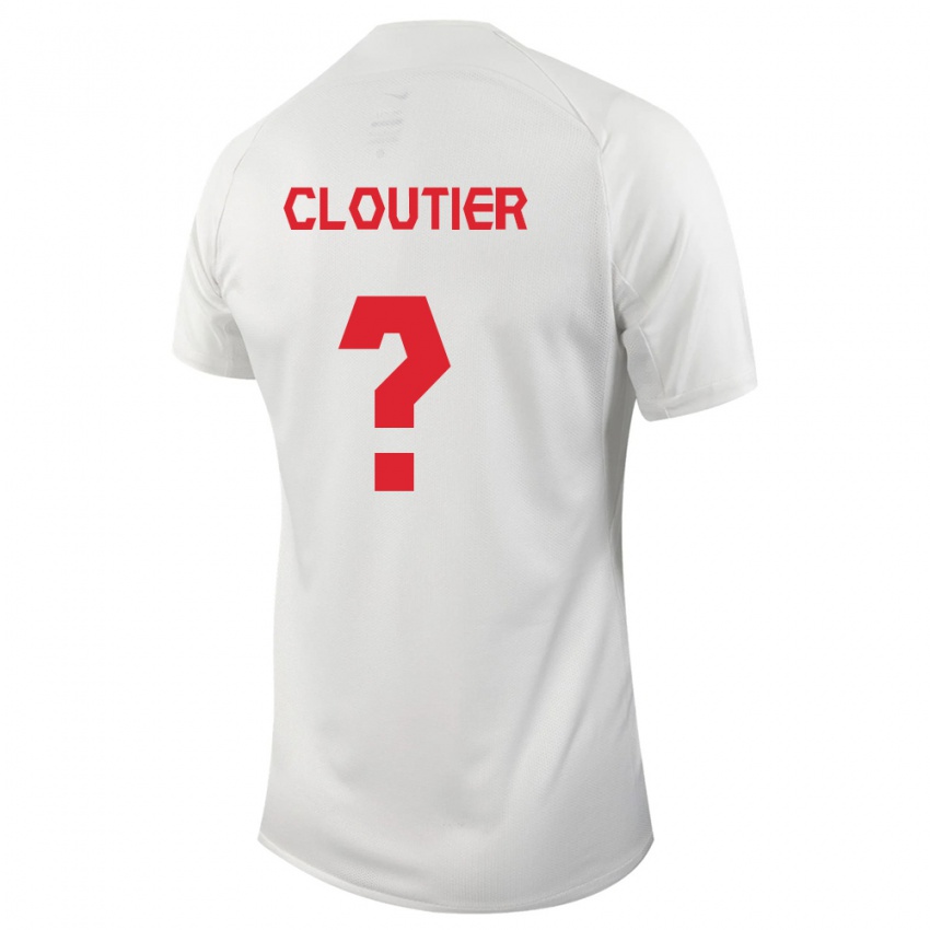 Mujer Camiseta Canadá Loic Cloutier #0 Blanco 2ª Equipación 24-26 La Camisa