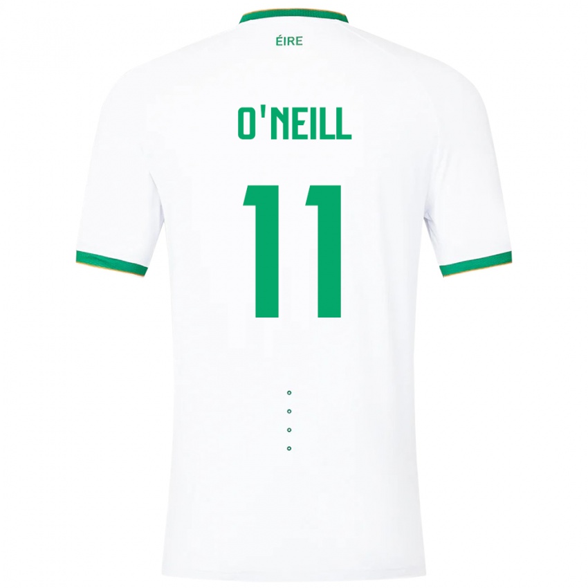 Mujer Camiseta Irlanda Ollie O'neill #11 Blanco 2ª Equipación 24-26 La Camisa